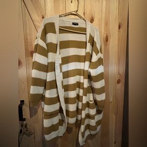 Mittoshop yellow and white cardigan